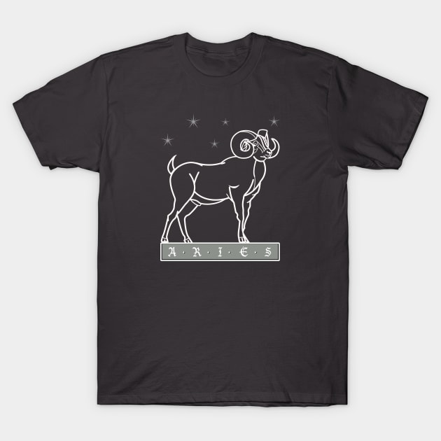 Aries: Horoscope Sign T-Shirt by PalmGallery